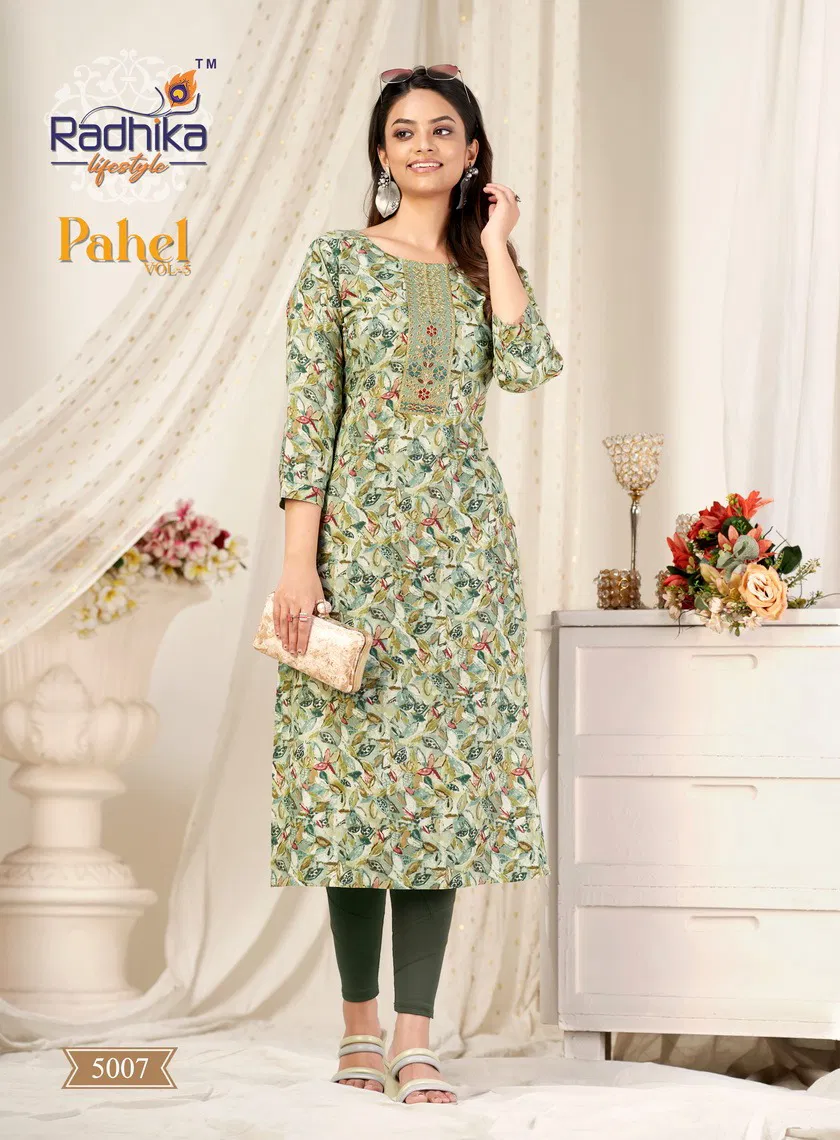 Radhika Pahel Vol 5 Printed Kurtis Catalog